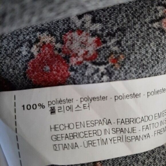 ZARA Side Slit Ruched Mini Skirt Floral Sz S - Picture 12 of 12